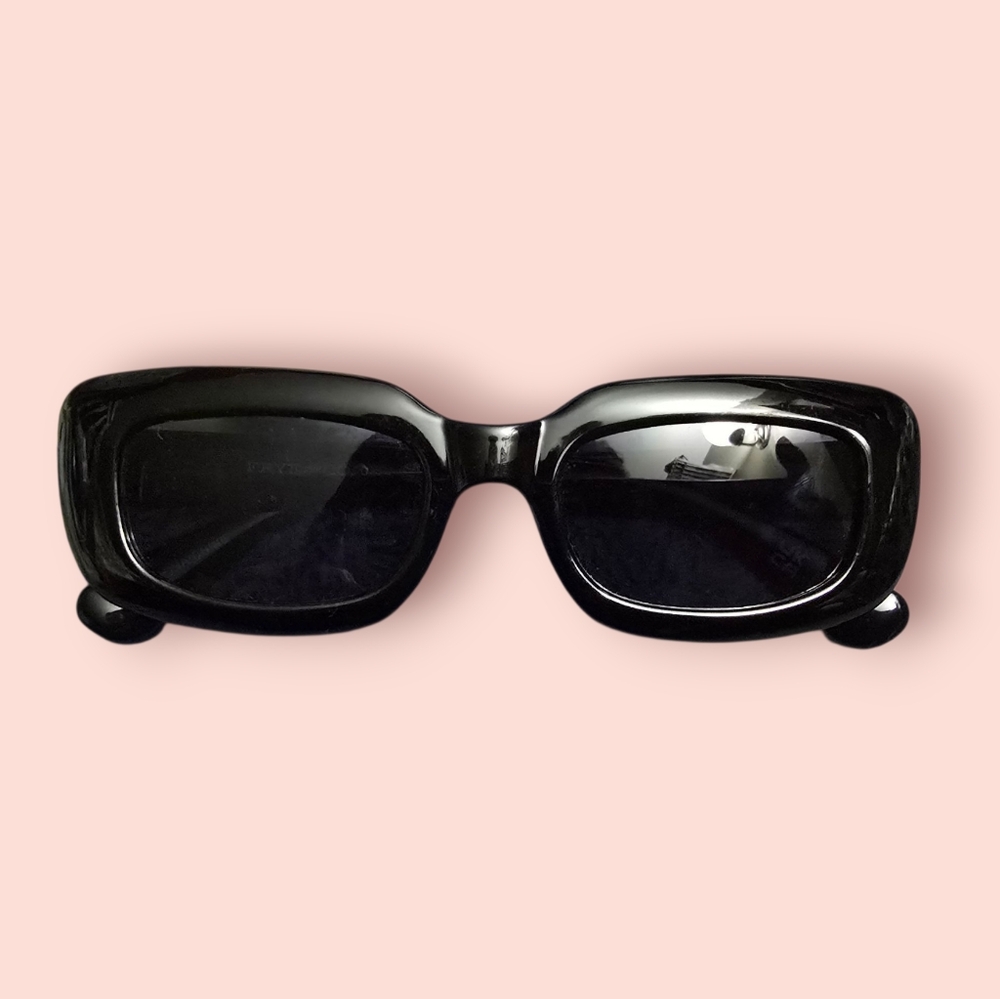 Frye & Co DG1023 Black Square Sunglasses UV Protection Retro Women's Cat.3 Lense